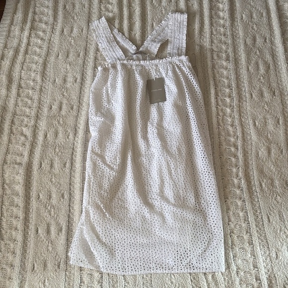 Everlane Textured White Midi Dress - Picture 3 of 13